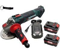 HEADNMORE® Bundle - PARKSIDE® Meuleuse d'angle sans fil 20V PWSA 20 en mallette de transport + porte-clés HEADNMORE® (avec 2x 4Ah batterie)