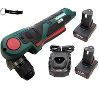 HEADNMORE® Bundle - PARKSIDE® Perceuse-visseuse d'angle sans fil 12V PWBSA 12 + porte-clés HEADNMORE® (batterie 2x4Ah incluse)