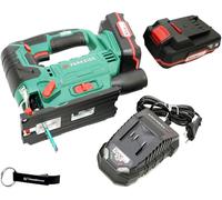 HEADNMORE® Bundle - Parkside® Scie sauteuse pendulaire PSTDA 20 sans fil 20 V + porte-clés HEADNMORE® (batterie 2 x 2 Ah)
