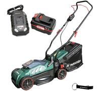 PARKSIDE® Tondeuse à gazon sans fil 20V PRMA 20 (incl. 1x4Ah batterie) en bundle HEADNMORE® + porte-clés HEADNMORE