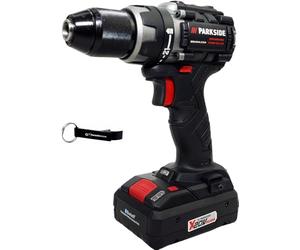 HEADNMORE® Pack - Perceuse-visseuse sans fil PARKSIDE PERFORMANCE® 20V PABSP 20 (in atterie intelligente 4Ah) + Porte-clés