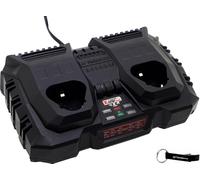 HEADNMORE Parkside - Double chargeur 12 V 2 x 4,5 A PDSLG 12 (sans piles) + porte-clés HEADNMORE