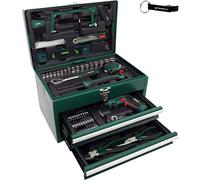 HEADNMORE Parkside Kit d'outils avec visseuse sans fil 92 pièces PWBM A1 Mallette en métal + porte-clés