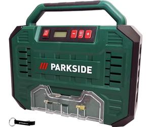 HEADNMORE® Parkside® PMK 150 Compresseur avec affichage numérique 8 bar 12 V/230 V + porte-clés