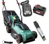 PARKSIDE® Tondeuse à gazon sans fil 20V PARM 20 (batterie 4Ah incluse) avec mètre pliant + porte-clés en bundle HEADNMORE