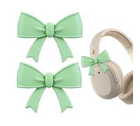 Headphone Bows, Over Ear Headset Bow Accessories, Lightweight Comfortable Decorative Accent, Cute Headphone Attachment, for Girls Ladies Students Streamers Music Lovers Daily Commute Work Study Travel