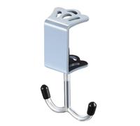 Headphone Holder - Desk Mount Double Hook Bag Organizer | Iron Clamp Adjustable Thickness Storage Rack for Kitchen, Bathroom, Dorm, Office, Bedroom, Living Room, Study, Sturdy Multifunctional Space