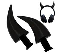 Headphone Horns - Cute Headset Antler Attachments for | Soft Silicone Clip on Decorative Ear Accessories, Novelty Headphone Decor for Party Streaming and Holiday Costume Style