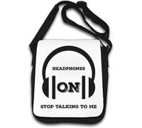 Headphones On Stop Talking to Me Sac à bandoulière Blanc