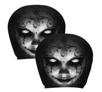 Headrest Cover - Horror Face Print, Elastic Halloween Seat Protector