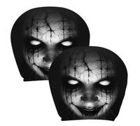 Headrest Cover - Horror Face Print, Elastic Halloween Seat Protector
