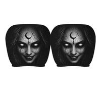 Headrest Covers Carrs, Halloween Interior Protector, Face Headrest Cover | Ghost Headrest Covers For Road Trip Long Driving Daily Commuting Truck Automotive
