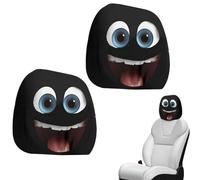 Headrest Covers For Cars, 2 Pieces Halloween Protective Cover For Car Headrest, Automotive Head Rest Protector For Drivers Vehicle Owners Fleet Managers RVs SUVs Daily Commuting Road Trips Family Ride