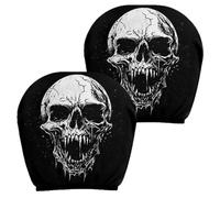 Headrest Scary Headrest Covers For Cars | 2 Pieces Spooky Funny Washable De