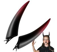 Heads de diable Horns - Costume Halloween Clips de cheveux Femmes Femmes Demon Vampire Style | Festivals d'accessoires Gothic Cosplay, habillage, tenues de fête, amplificateur effrayant, féroce amusan