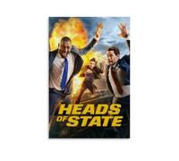 Heads of State Poster de film humoristique noir sur toile style vintage avec couverture pour salon, chambre à coucher, 50 x 75 cm, style sans cadre