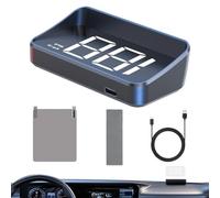 Heads Up Display for Cars Windshield - Speedometer Projector with Adjustable Angle Monitor | Large Screen HUD Display for Safe Driving, Clear Speed Reading, Easy Mount Design, Works Day Night