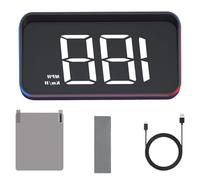 Heads Up Display, Windshield Speedometer, Car Projector Monitor, Adjustable Angle Large Screen Driving Safety Display for Vehicles Real Time Speed Navigation Compatible Sturdy Use 12.5x8.5x4cm