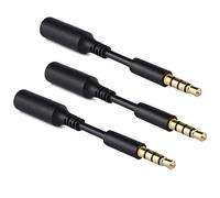 Headset Audio Jack Extender (Pack de 3) Adaptateur d'extension de Casque AUX de 3,5 mm pour Mophie Juice Pack, OtterBox, Lifeproof Case
