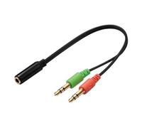 Headset Converter - Prise de casque micro - mini-phone stereo 3.5 mm mâle pour mini jack 4 pôles femelle