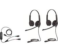 Headset World USA™ Ensemble de surveillance d'entraînement USB pour téléphone/PC avec deux (2) casques Biz 1500 Duo QD et câble d'entraînement USB