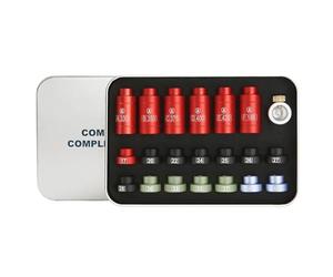 Headspace Comparator, Bullet Reloading, Reloading Equipment, Bullet Reloading Supplies, 14 Inserts 6 Bushings Complete Set Gauge Tool Precision Measurement Enhances Accuracy Efficiency, Polyvalent