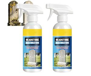 Headstone Cleaner For Graves, Tombstone Restoration Cleaning Spray, Tombstone Restoration Cleaning Solution Granite Marble Cemetery Memorials, Gentle Stone Care Formulated Complete (2pcs)