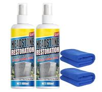 Headstone Restoration and Cleaning Spray, Tombstone & Monument Cleaning Spray, Stone Cleaner Gravestone Cleanings Kit for Granite Marble Cemetery Memorials, 100ml/3.4oz (200ml)