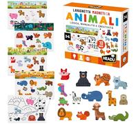 HEADU - 10 Jeux avec les Animaux Magnétiques - Beaucoup de silhouettes pour s'amuser et apprendre | Jeux éducatifs 3 4 5 6 Ans, Jeux Magnétiques Enfants, Jeux Logiques, Jeux Animaux, Cadeau Enfant