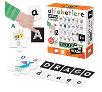 HEADU - Alphabétier Tactile, écrivez et Lire, Le Seul avec compositoio et Lettres Mobiles, Un Jeu éducatif pour Les Enfants de 3 à 6 Ans, fabriqué en Italie