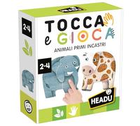 Headu Animaux Premiers Crochets éducatifs et Textures tactiles IT58912 Jeu éducatif pour Enfants 2-4 Ans fabriqué en Italie