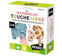 Headu - Animaux Premiers Encastrements - Dea Détails en Relief À Toucher | Jeu Educatif 2 3 4 5 Ans, en Collaboration avec Les Maternelles, Cadeau Enfants, Cadeau Fille, Cadeau Garçon, Made in Italy