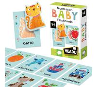 Headu - Baby Flashcards Montessori Jeu éducatif, Multicolore, IT21666