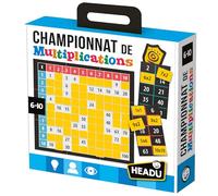 Headu - Championnat du Multiplications - Qui Calcule Le Plus Rapidement ? | Jeu Educatif 4 5 6 7 8 9 Ans, Jeux en Boîte pour Enfants, Cadeau Enfants, Cadeau Fille, Cadeau Garçon, Made in Italy