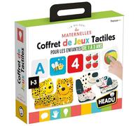 HEADU - Coffret de Jeux Tactiles Maternelle - Pour les Enfants de 1 à 3 Ans | En Collaboration Avec Les Maternelles, Apprentissage Sensoriel Formes et Couleurs, Idée Cadeau Enfants, Fabriqué en Italie