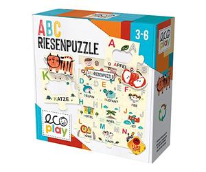 Headu DE52637 ABC Puzzle géant Montessori Bleu