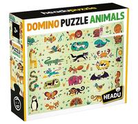 Headu Domino Puzzle Les Animaux – Jeu éducatif 3-5 ans – Fabriqué en Italie