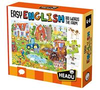 HEADU - Easy English 100 Words Farm - Jouer Et Apprendre Rapidement Grâce À Une Méthode Efficace | Jeu Educatif 3 4 5 6 Ans, Jeux en Boîte pour Enfants, Cadeau Enfants, Cadeau Fille, Cadeau Garçon