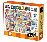 HEADU - Easy English 100 Words My House - Jouer Et Apprendre Rapidement Grâce À Une Méthode Efficace | Jeu Educatif 3 4 5 6 Ans, Jeux en Boîte pour Enfants, Cadeau Enfants, Cadeau Fille