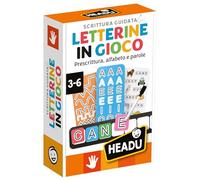 HEADU - Écriture guidée de Lettres en Jeu - Ordonnance, Alphabet et Mots |Jeu éducatif pour Apprendre à Lire et écrire, Jeu éducatif pour Enfants 3-6 Ans, Cadeau Noël Pâques, fabriqué en Italie