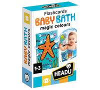 HEADU - Flashcards Baby Bath - Découvre La Magie des Couleurs | Cartes Éducatives pour Le Bain, Jeux Sensoriels 1-3 Ans, Mouille Les Cartes et Découvre la Magie, Découvrez Les Animaux, Cadeau Enfants