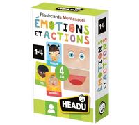 Headu – Cartes Montessori Émotions et Actions – Tactiles multiactivités – 2–3 ans