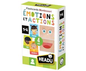 HEADU - Flashcards Émotions Et Actions Montessori - Cartes Tactiles Multiactivités | Jeu Educatif 2 3 Ans, Jeu Educatif Montessori, Cadeau Enfants, Cadeau Fille, Cadeau Garçon, Made in Italy