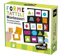 Headu Formes tactiles Montessori Jeu De Formes pour Les Petits It54990 Jeu Éducatif pour Enfants 2-4 Ans Fabriqué en Italie