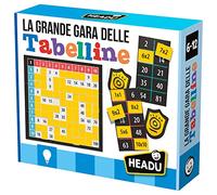 Headu Grande Course des Tables Qui Est Plus Rapide À Faire des Calculs? It25428 Jeu Éducatif pour Enfants 6-10 Ans Fabriqué en Italie