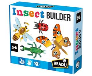 Headu - Insect Builder - Joue et Découvre Comment Les Insectes sont Faits ! | Jeu Éducatif STEM 5-8 Ans, Corps des Insectes, Pièces Modulables Double Face, Découverte Scientifique, Made in Italy