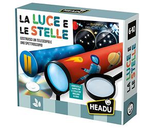 Headu La Lumière Et Les Stars Construisez Et Découvrez Un Télescope Et Un Spectroscope It53825 Jeu Scientifique pour Enfants 6-10 Ans Fabriqué en Italie