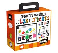 Headu - Laboratorie Magnétique Je Lis Et J'Ècris - Lire Et Écrire avec des Lettres Et des Sujets Prédécoupés | Jeu Educatif 3 4 5 6 Ans, Jeu pour Apprendre à Lire et à Écrire, Cadeau Enfants