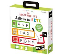 Headu - Lettres en Fête - Le Loto des Mots À Écrire Et Lire | Jeu Educatif 3 4 5 6 Ans, en Collaboration avec Les Maternelles, Cadeau Enfants, Cadeau Fille, Cadeau Garçon, Made in Italy