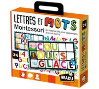 Headu - Lettres Et Mots Montessori New - Un Loto Tactile pour Apprendre À Lire Et Écrire | Jeu Educatif 2 3 4 5 6 Ans, Jeu Educatif Montessori, Cadeau Enfants, Cadeau Fille, Cadeau Garçon
